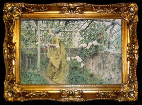 framed  Carl Larsson The Vine Diptych, ta009-2